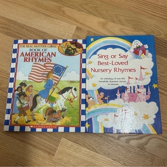 Vintage Nursery Rhyme Book Bundle Hardcover Mother Goose American Sing or Say - Picture 2 of 5